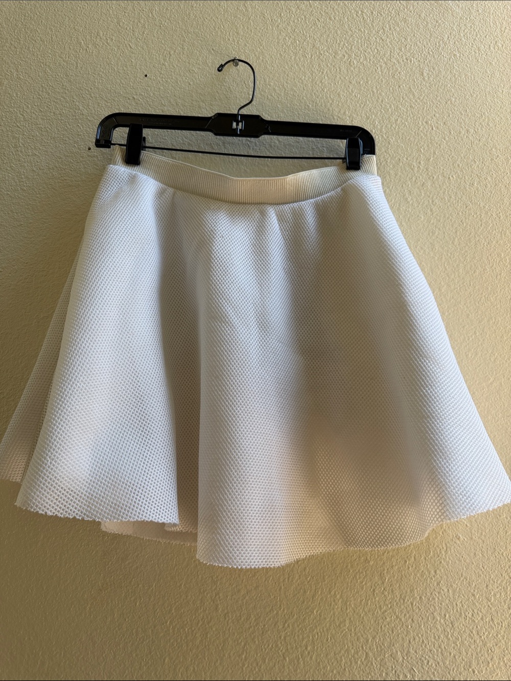 Women's White Textured A-Line Skirt
